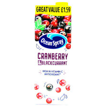 Ocean Spray Cranberry & Blackcurrant 1kg (Pack of 6)