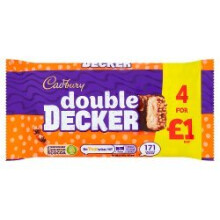 Cadbury Double Decker Chocolate 4 Bar 149.2g (Pack of 8)