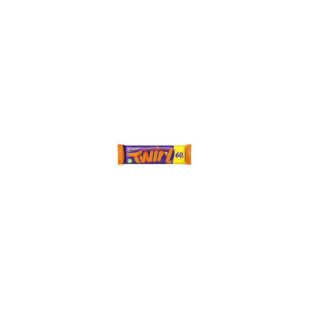 Cadbury Twirl Orange Flavoured Chocolate Bar 43G (Pack Of 48)