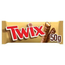 Twix Chocolate Biscuit Twin Bars 50g (Pacj of 32)