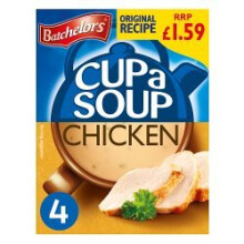 Batchelors Cup a Soup Chicken 4 Sachets 81g (Pack of 9)