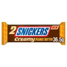 Snickers Creamy Peanut Nut Butter Chocolate Duo Bar 36.5g (Pack of 24)