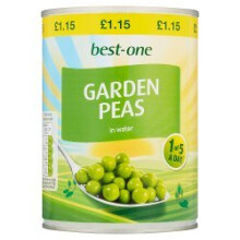 Best-One Garden Peas in Water 560g (Pack of 12)