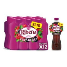 Ribena Very Berry Juice Drink 500ml (Pack of 12)