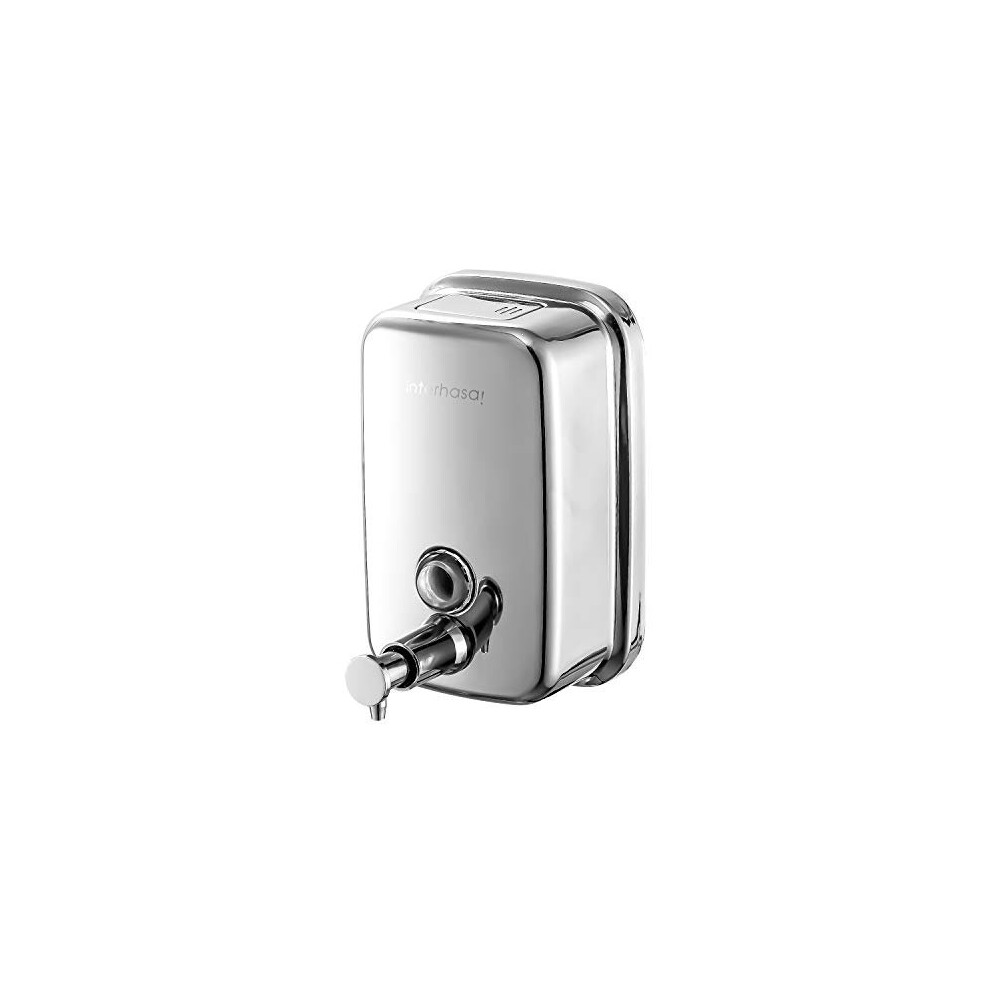 interhasa! Hand Soap Dispenser Wall Mounted Touchless Stainless Steel Liquid Dispenser For Kitchen Sink and Bathroom 500 ml