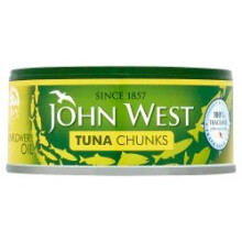 John West Tuna Chunks in Sunflower Oil 145g (Pack of 12)