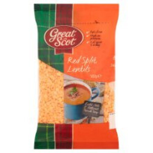 Great Scot Red Split Lentils 500g (Pack of 6)