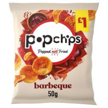 Popchips Barbeque Flavour Potato Snacks 50g (Pack of 16)
