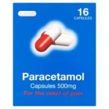 Aspar Paracetamol 500mg Capsules - 16-Count per Pack, 12-Pack (Total 192 capsules)