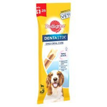 Pedigree Dentastix Daily Medium Dog Treats 3 x Dental Sticks 77g  (Pack of 18)