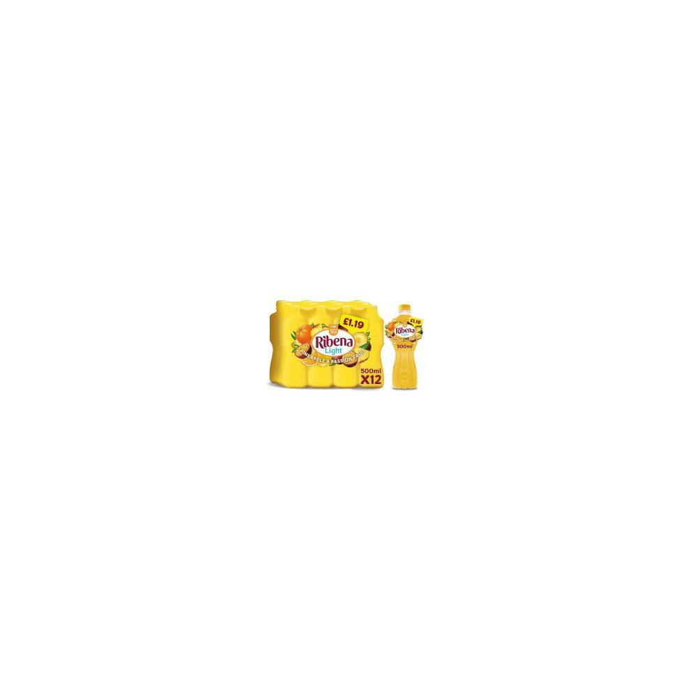 Ribena Pineapple & Passionfruit Fruit Juice Drink No Added Sugar 500Ml (Pack Of 12)