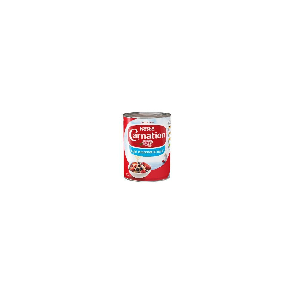 Carnation Light Evaporated Milk 410g (Pack of 12)