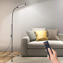LED Floor Lamp for Living Room,Dimmable Adjustable Standard Lamp for Bedroom,Remote Control Portable Standing Lamp, 10w Timer Flexible Modern Tal