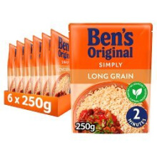 Bens Original Long Grain Microwave Rice 220g (Pack of 6)