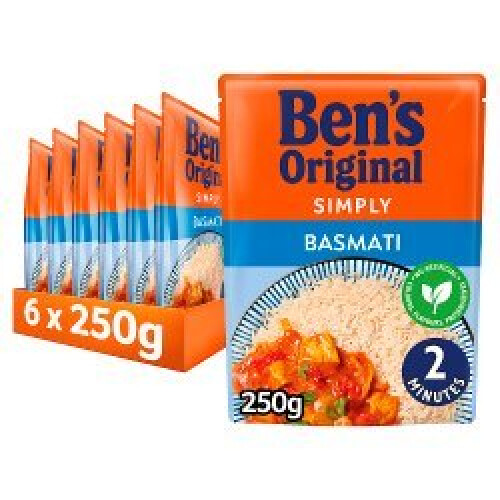 Bens Original Basmati Microwave Rice 220g (Pack of 6)