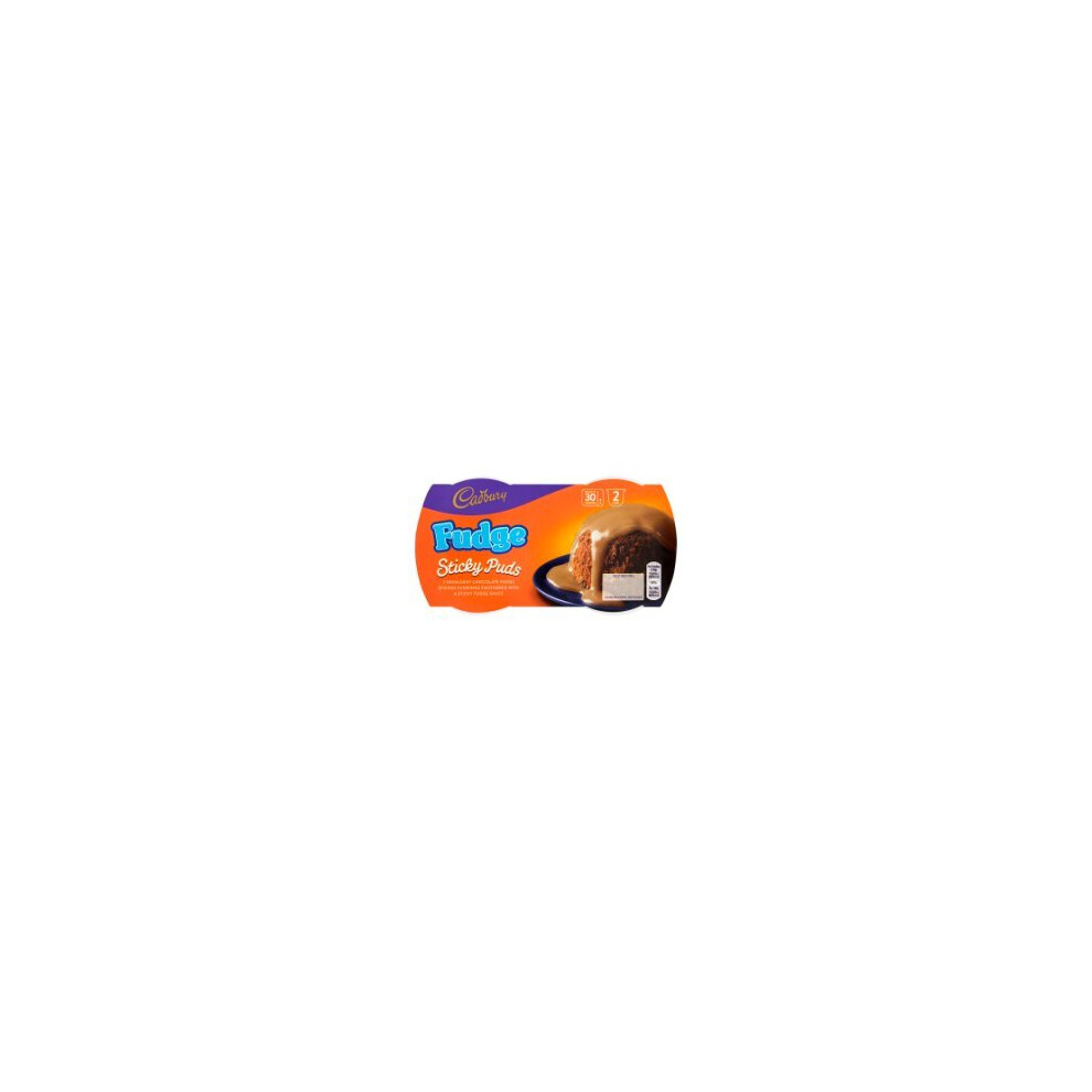 Cadbury Fudge Sticky Puds 2 X 95G (Pack Of 4)