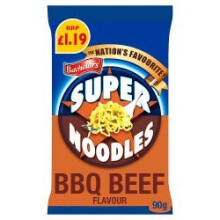 Batchelors Super Noodles BBQ Beef Flavour 90g (Pack of 8)