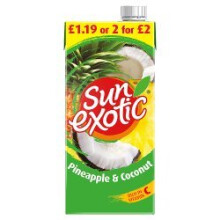 Sun Exotic Still Pineapple & Coconut 1L Carton (Pack of 12)
