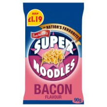 Batchelors Super Noodles Bacon Flavour 90g (Pack of 8)