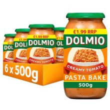 Dolmio Pasta Bake Creamy Tomato Pasta Sauce 500g (Pack of 6)
