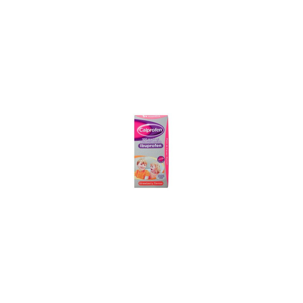 Calprofen 100Mg/5Ml Oral Suspension Ibuprofen Strawberry Flavour 3+ Months 100Ml (Pack Of 6)
