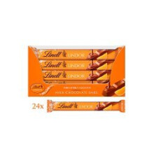 Lindt Lindor Orange Milk Chocolate Bar 38g - Smooth Orange-Infused Milk Chocolate with Melt-In Center