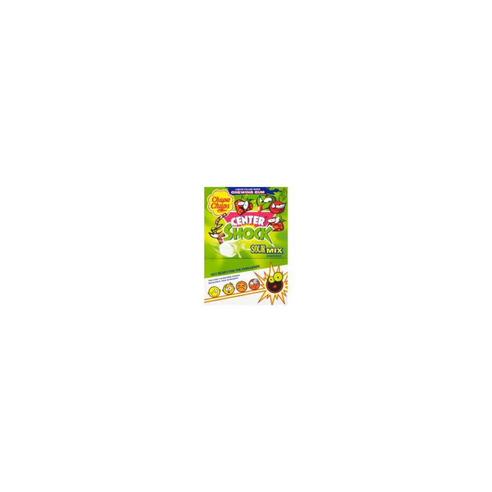 Chupa Chups 200 Center Shock Sour Mixed Flavours 800g (Pack of 200)