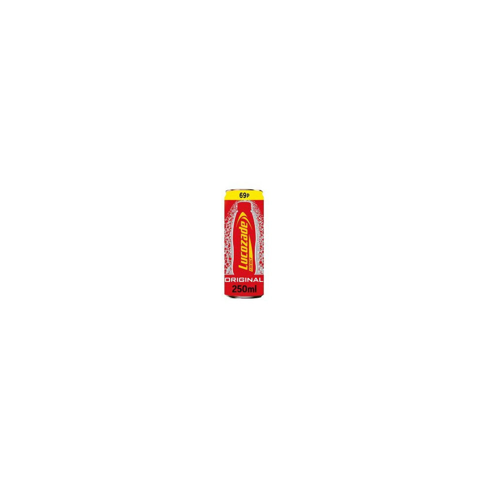 Lucozade Energy Drink Original 250Ml Can (Pack Of 24)