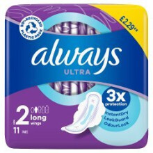 Always Ultra Sanitary Towels Long (S2) Wings (Pack of 4)