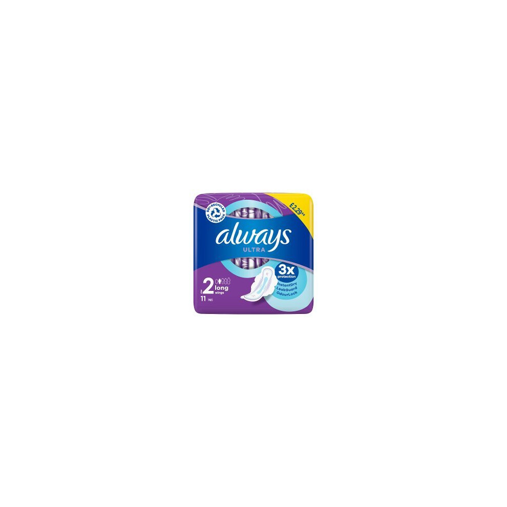 Always Ultra Sanitary Towels Long (S2) Wings (Pack of 4)