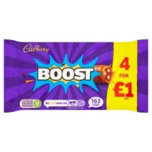 Cadbury Boost Chocolate Bar 4 Pack 126g (Pack of 9)