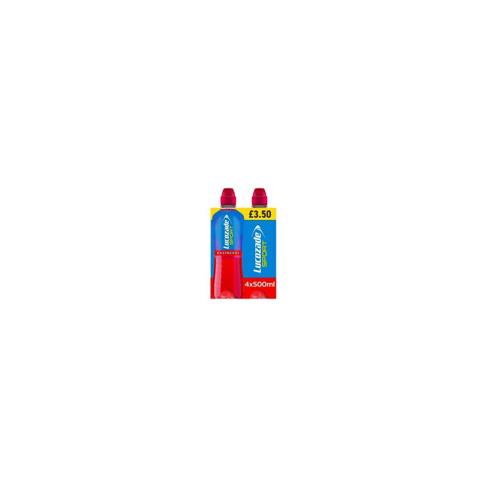 Lucozade Sport Drink Still Raspberry 4x500ml (Pack of 6)