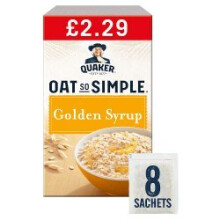 Quaker Oat So Simple Golden Syrup Porridge Sachets 8x36g (Pack of 6)