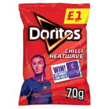 Doritos Chilli Heatwave Tortilla Chips70g (Pack of 15)