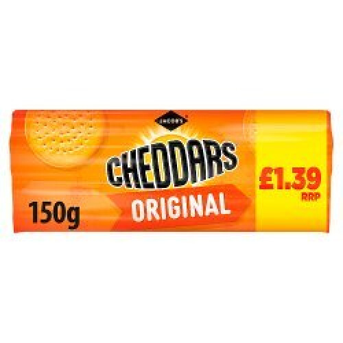 Jacob's Baked Cheddars Cheese Crackers 150g 9Pack of 12)