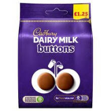 Cadbury Dairy Milk Buttons Chocolate Bag 95g (Pack of 10)