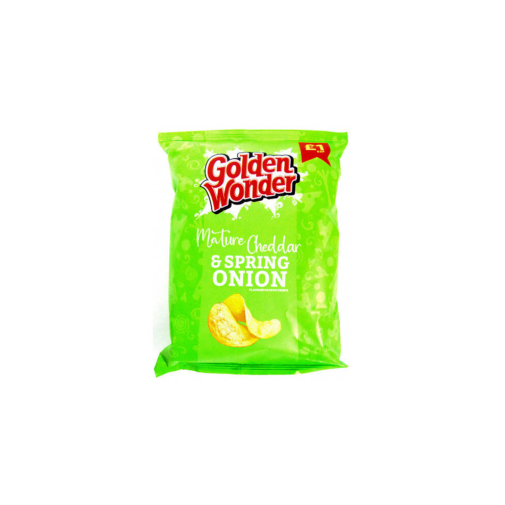 Golden Wonder Mature Cheddar&Spring Onion Flavour Potato65g(Packof 15)