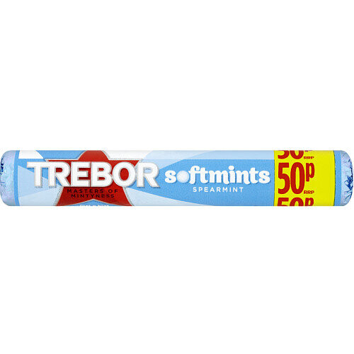 Trebor Softmints Spearmint 50p Mints Roll 44.9g (Pack of 40)