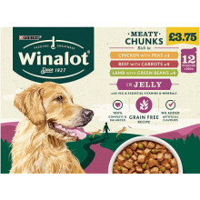 WINALOT Adult Dog Food Pouch Mixed in Jelly 12x100g