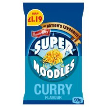 Batchelors Super Noodles Curry Flavour 90g (Pack of 8)