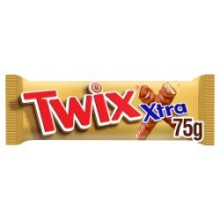 Twix Xtra Chocolate Biscuit Twin Bars 75g (Pack of 24)