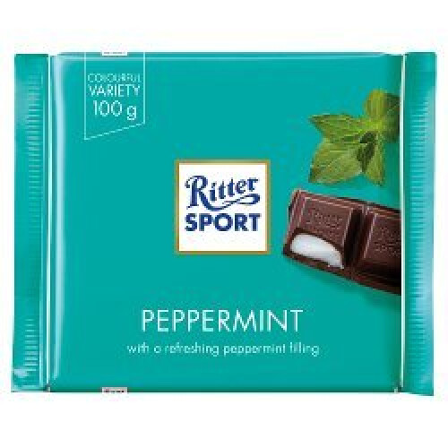 Ritter Sport Peppermint 100g (Pack of 5)