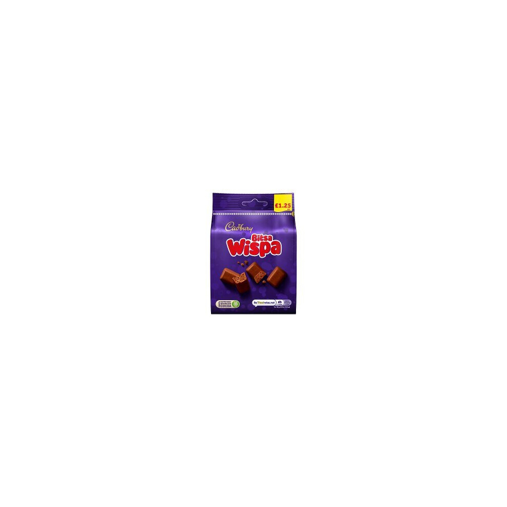 Cadbury Bitsa Wispa Chocolate Bag  95g (Pack of 10)