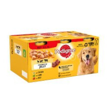 Pedigree Adult Wet Dog Food Tins Mixed in Jelly 385g (Pack of 6)