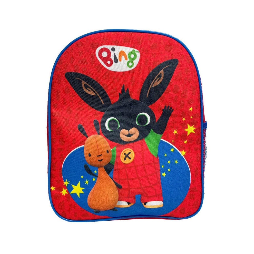 Kids Bing Backpack Licensed Children Character Mesh Side Pocket Rucksack School Book Bag