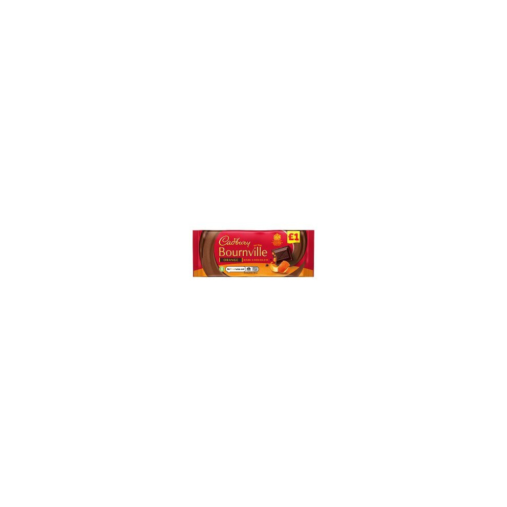 Cadbury Bournville Orange Dark Chocolate Bar  100g (Pack of 18)