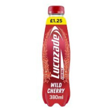 Lucozade Energy Drink Wild Cherry 380ml (Pack of 12)