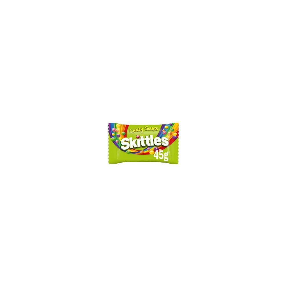 Skittles Crazy Sours Sweets Bag 45g (Pack of 36)