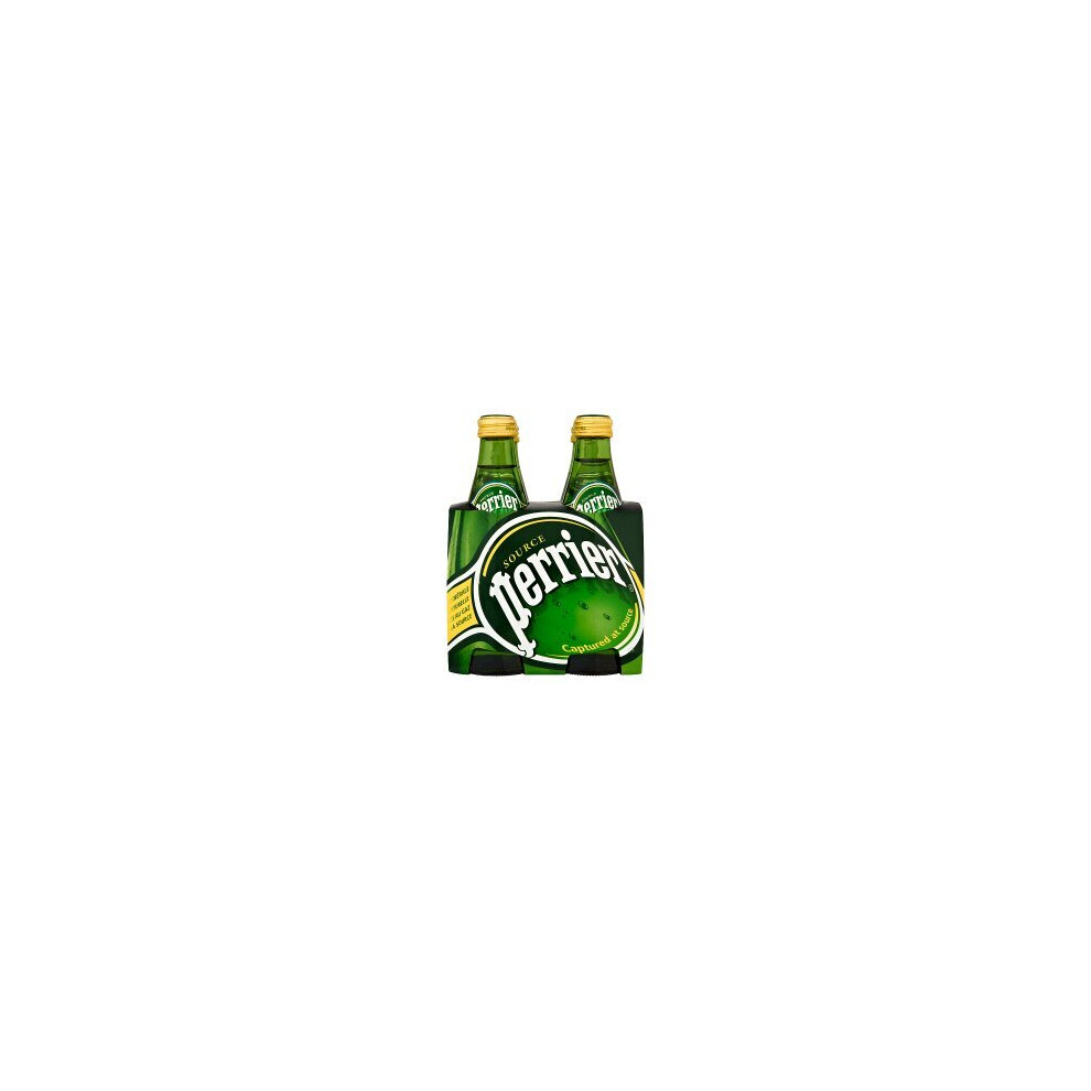 Perrier Sparkling Natural Mineral Water Glass 4x330ml (Pack of 24)