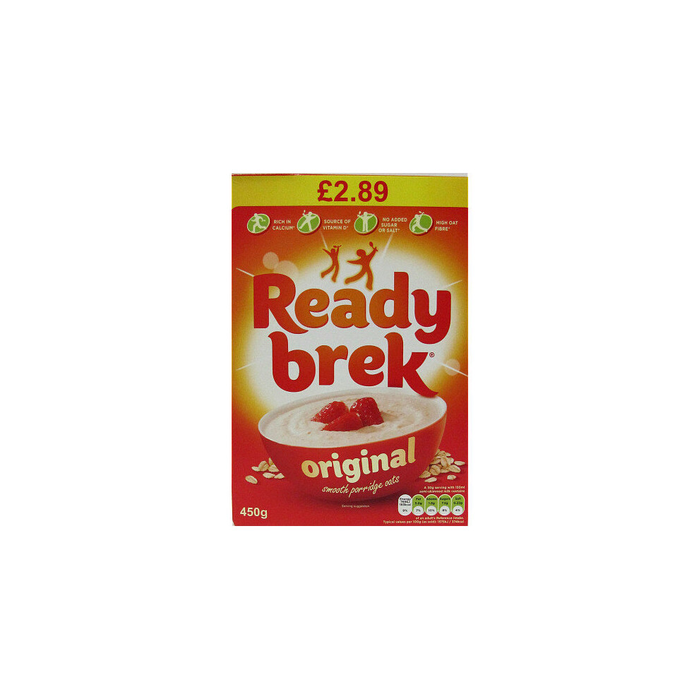 Ready Brek Original Smooth Porridge Oats 450g (Pack of 6)